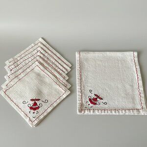 Vintage Polish Table Runner and 6 Napkins Set